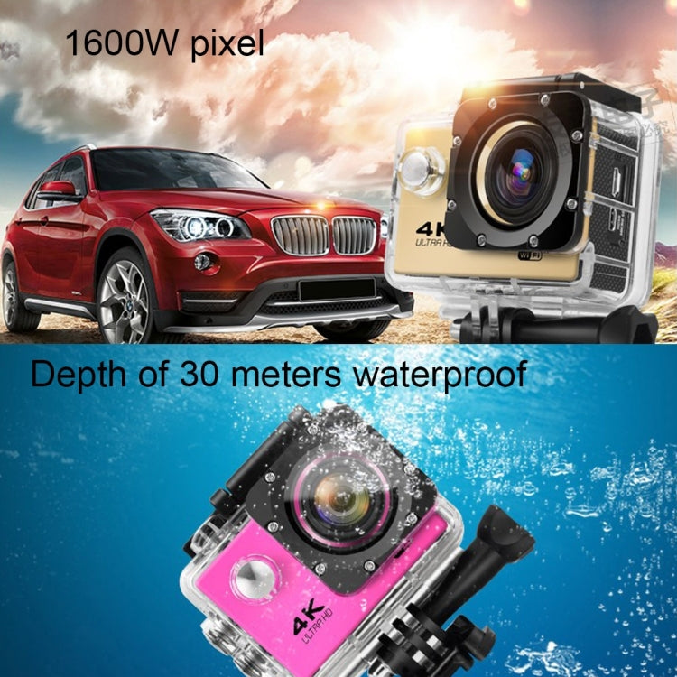 F60 2.0 inch Screen 170 Degrees Wide Angle WiFi Sport Action Camera Camcorder with Waterproof Housing Case, Support 64GB Micro SD Card, F60 (Yellow), F60 (White), F60 (Silver), F60 (Magenta), F60 (Blue), F60 (Gold), F60 (Black) - HoMEdemic™ 