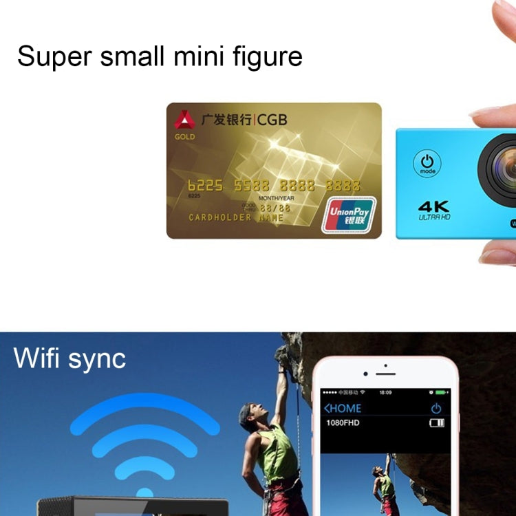F60 2.0 inch Screen 170 Degrees Wide Angle WiFi Sport Action Camera Camcorder with Waterproof Housing Case, Support 64GB Micro SD Card, F60 (Yellow), F60 (White), F60 (Silver), F60 (Magenta), F60 (Blue), F60 (Gold), F60 (Black) - HoMEdemic™ 