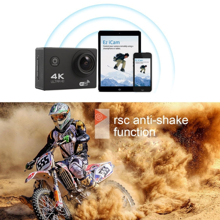 F60 2.0 inch Screen 170 Degrees Wide Angle WiFi Sport Action Camera Camcorder with Waterproof Housing Case, Support 64GB Micro SD Card, F60 (Yellow), F60 (White), F60 (Silver), F60 (Magenta), F60 (Blue), F60 (Gold), F60 (Black) - HoMEdemic™ 