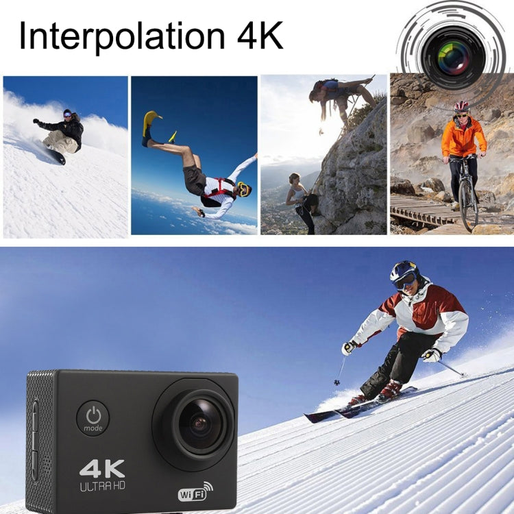 F60 2.0 inch Screen 170 Degrees Wide Angle WiFi Sport Action Camera Camcorder with Waterproof Housing Case, Support 64GB Micro SD Card, F60 (Yellow), F60 (White), F60 (Silver), F60 (Magenta), F60 (Blue), F60 (Gold), F60 (Black) - HoMEdemic™ 
