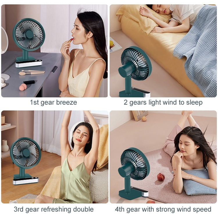F702 Automatic Shaking Desktop Electric Fan with LED Display - HoMEdemic™ 