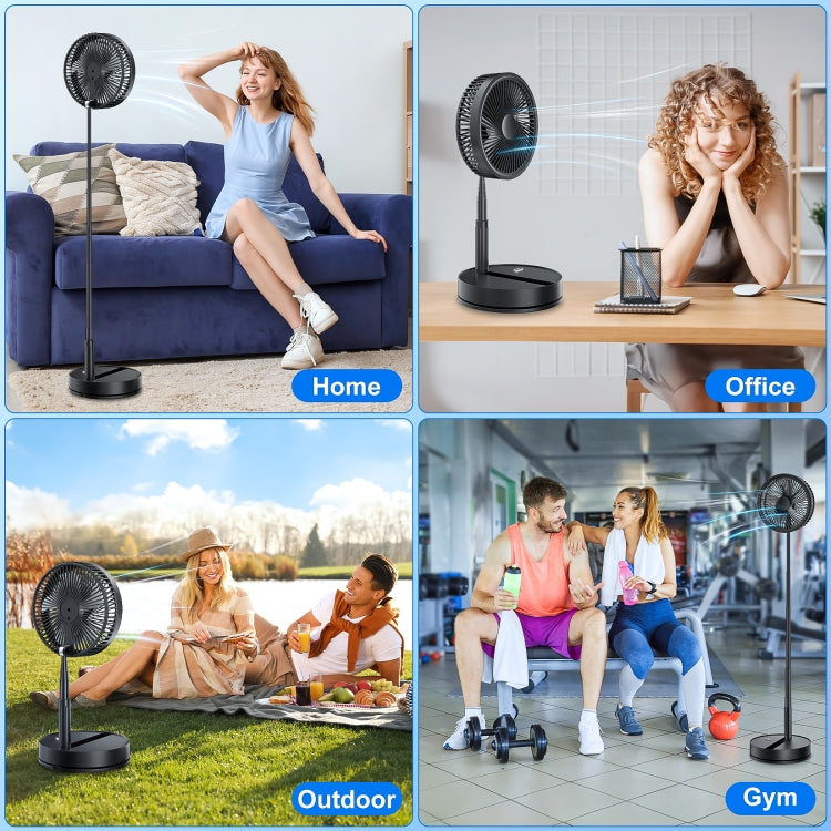 F9 Folding Adjustable Height Desktop Electric Fan(Black) - HoMEdemic™ 