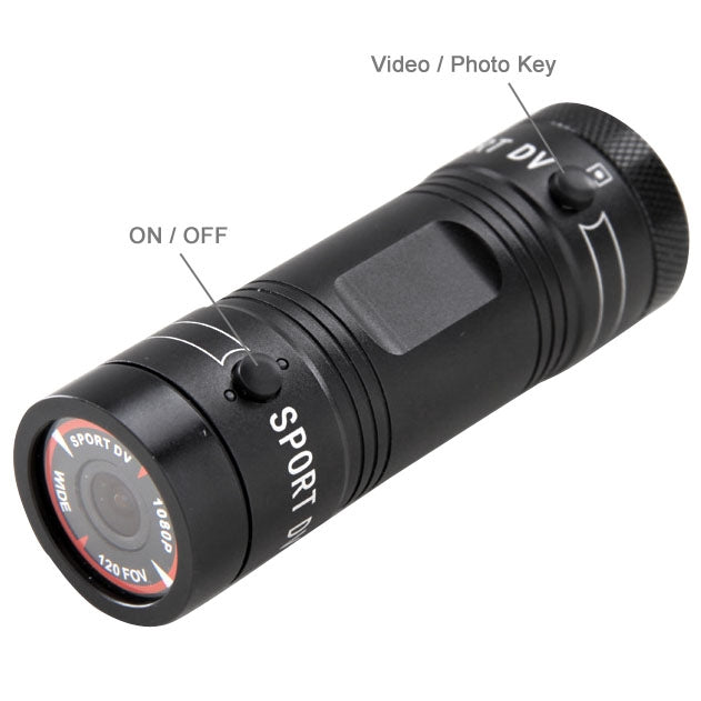 F9 Full HD 1080P Action Helmet Camera / Sports Camera / Bicycle Camera, Support TF Card, 120 Degree Wide Angle Lens - HoMEdemic™ 