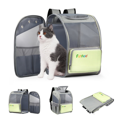 FUNADD Fold Breathable Pet Backpack Outdoor Shoulders Cat Bag(Yellow) - HoMEdemic™ 