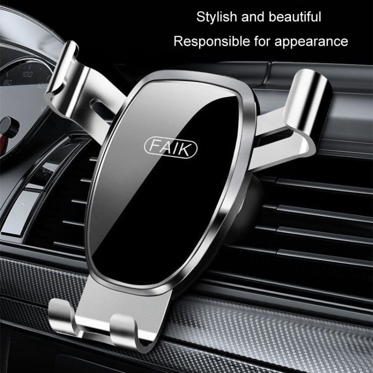 FAIK Car Cell Phone Holder Air Vent Triangle Gravity Sensor Car Phone Bracket, Color: Black Frosted Model - HoMEdemic™ 