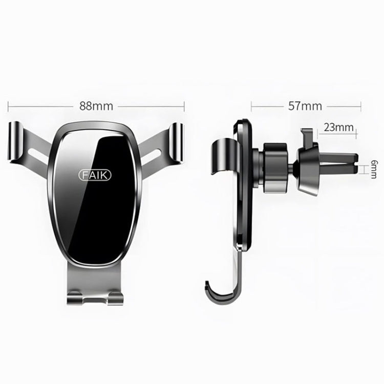 FAIK Car Cell Phone Holder Air Vent Triangle Gravity Sensor Car Phone Bracket, Color: Silve Mirror Model - HoMEdemic™ 