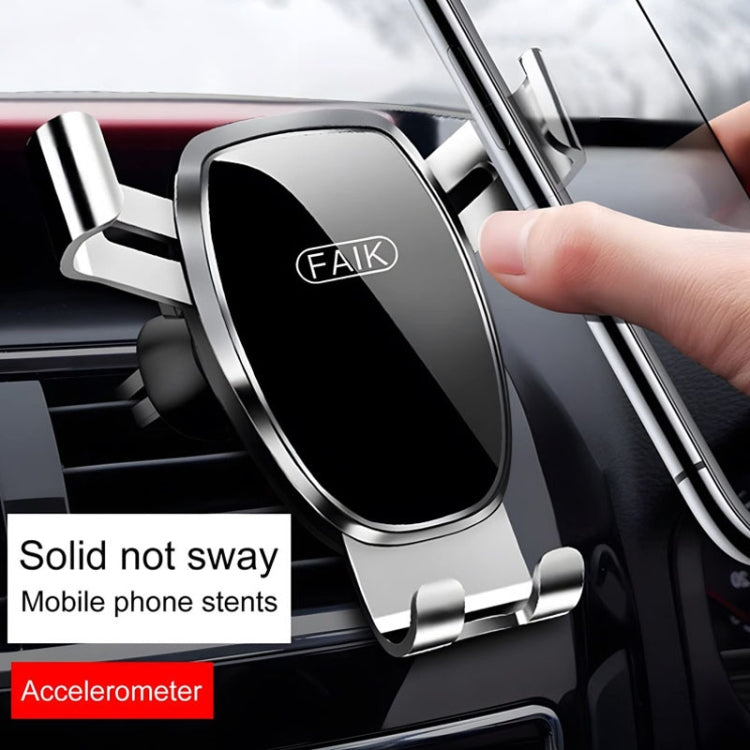 FAIK Car Cell Phone Holder Air Vent Triangle Gravity Sensor Car Phone Bracket, Color: Silver Frosted Model - HoMEdemic™ 