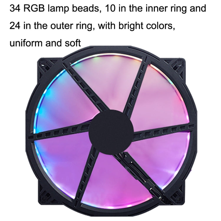 FANNER 2020 5V ARGB 20cm Large Air Volume Slow Motherboard Chassis Fan - HoMEdemic™ 