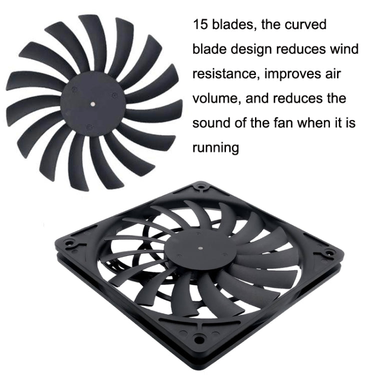FANNER Ice Soul F12012 Desktop Chassis Ultra-thin 4pin Cooling Fan Intelligent PWM Speed Regulation(Black) - HoMEdemic™ 