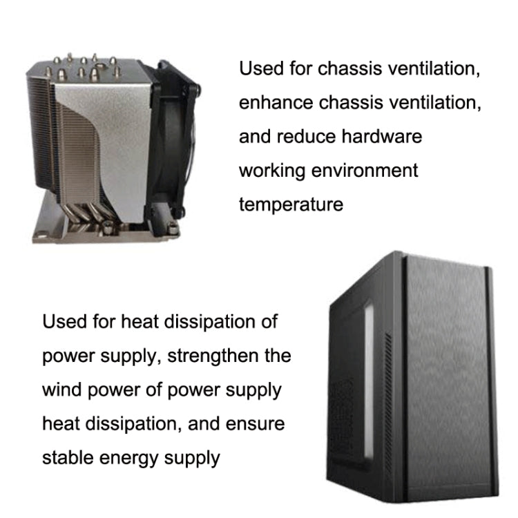 FANNER Ice Soul F12012 Desktop Chassis Ultra-thin 4pin Cooling Fan Intelligent PWM Speed Regulation(Black) - HoMEdemic™ 