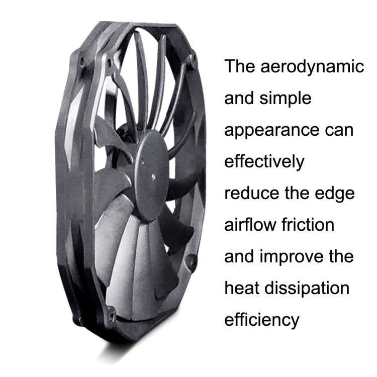 FANNER Ice Soul F14015 4PIN PWM Ultra-thin Chassis Fan Desktop Computer Radiator(Black) - HoMEdemic™ 
