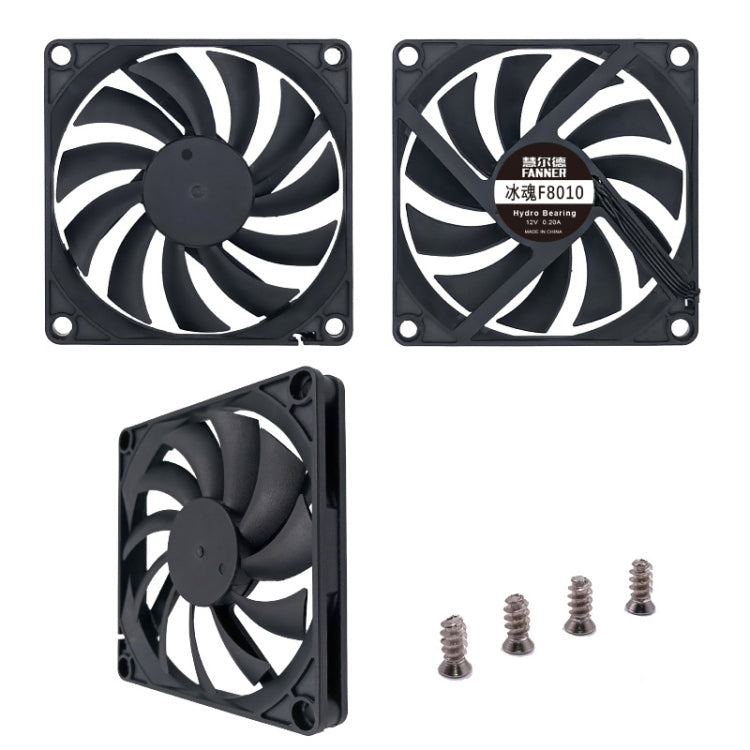 FANNER Ice Soul F8010 Ultra Thin 4pin PWM Intelligent Speed Adjustment Chassis Fan - HoMEdemic™ 