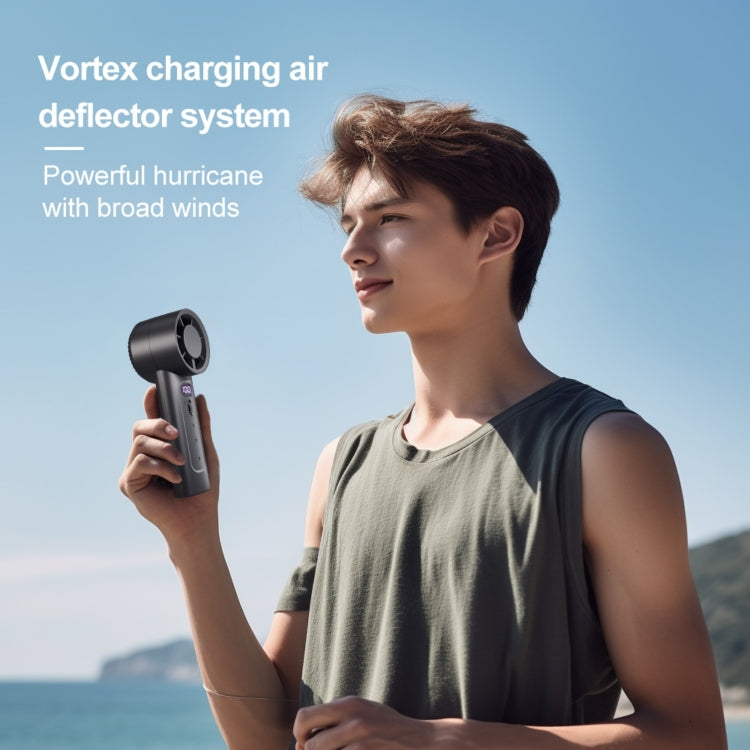 FC1 100 Wind Speed Levels Summer Cooler Desktop Fan Turbine Handheld Fan(Black) - HoMEdemic™ 