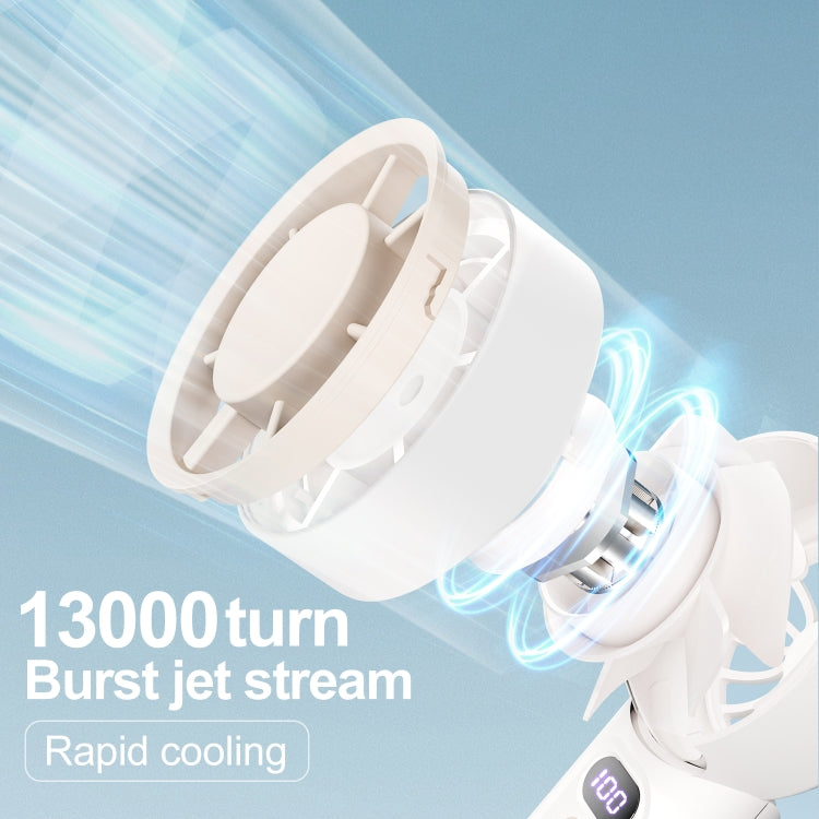 FC1 100 Wind Speed Levels Summer Cooler Desktop Fan Turbine Handheld Fan(White) - HoMEdemic™ 
