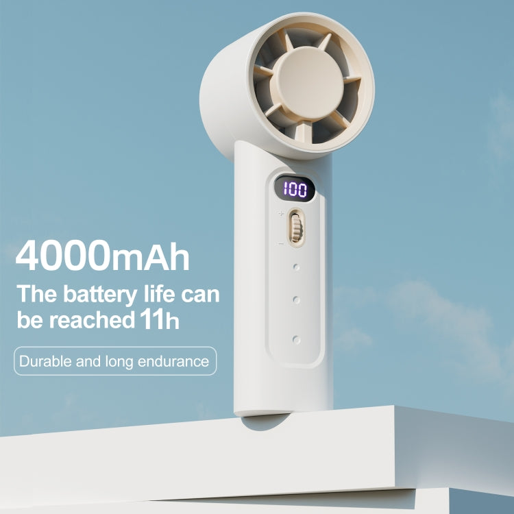 FC1 100 Wind Speed Levels Summer Cooler Desktop Fan Turbine Handheld Fan(White) - HoMEdemic™ 