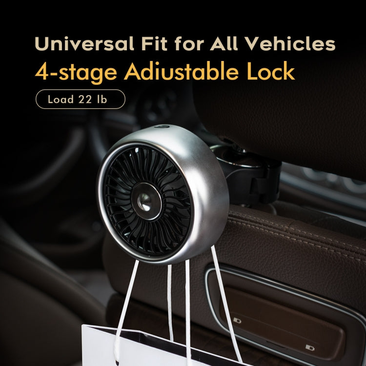 FE052 RGB Color Light USB Plug-in Clip-on Car Rear Seat Headrest Fan(Black) - HoMEdemic™ 