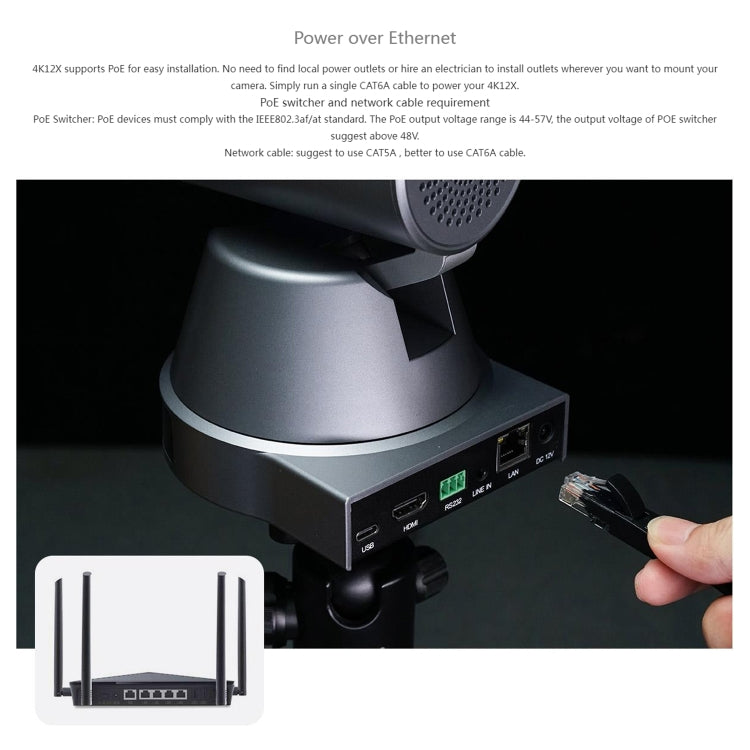 FEELWORLD 4K12X 4K PTZ Camera 12X Optical Zoom AI Tracking HDMI USB IP Remote Control(EU Plug) - HoMEdemic™ 