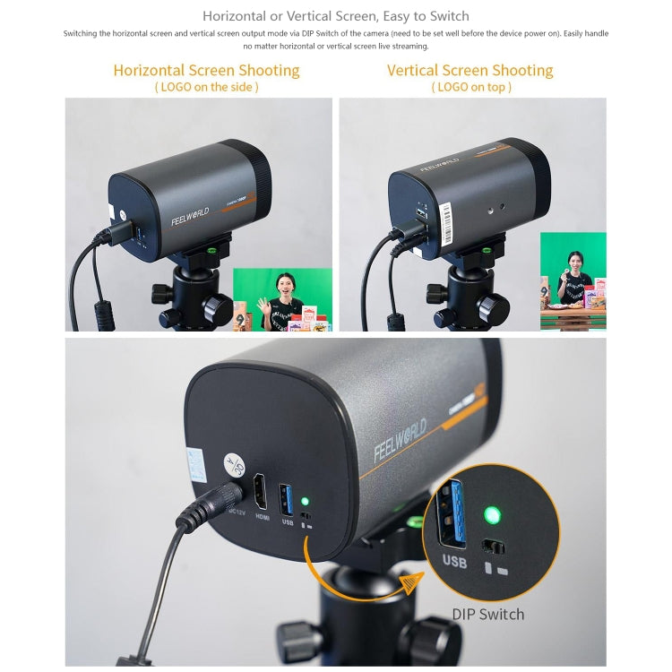 FEELWORLD HV10X Professional Streaming Camera Full HD 1080P 60fps USB 3.0 HDMI(EU Plug) - HoMEdemic™ 