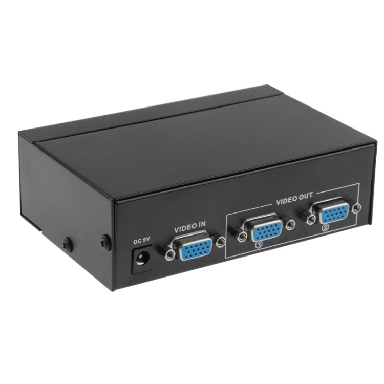 FJ-2502A 2 Port VGA Video Splitter High Resolution 1920 x 1440 Support 250MHz Video Bandwidth, 2 Ports Splitter Black - HoMEdemic™ 
