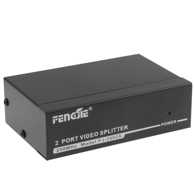 FJ-2502A 2 Port VGA Video Splitter High Resolution 1920 x 1440 Support 250MHz Video Bandwidth, 2 Ports Splitter Black - HoMEdemic™ 