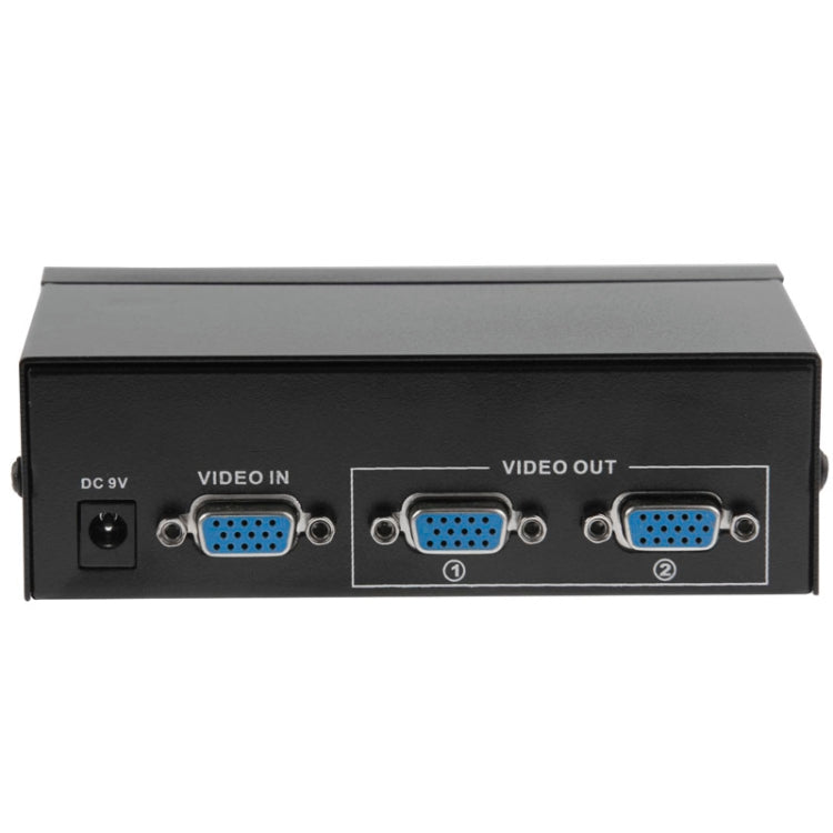 FJ-2502A 2 Port VGA Video Splitter High Resolution 1920 x 1440 Support 250MHz Video Bandwidth, 2 Ports Splitter Black - HoMEdemic™ 