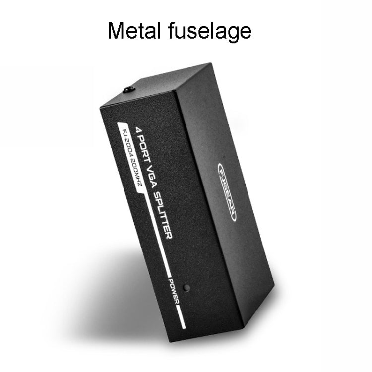 FJGEAR FJ-2004 VGA Splitter 1 In 4 Out Computer Vedio Output Splitter, EU Plug - HoMEdemic™ 