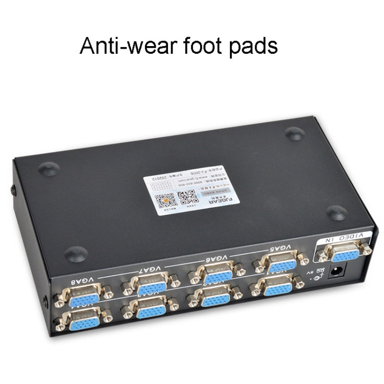 FJGEAR FJ-2008 VGA Splitter 1 In 8 Out Computer Vedio Output Splitter, EU Plug - HoMEdemic™ 