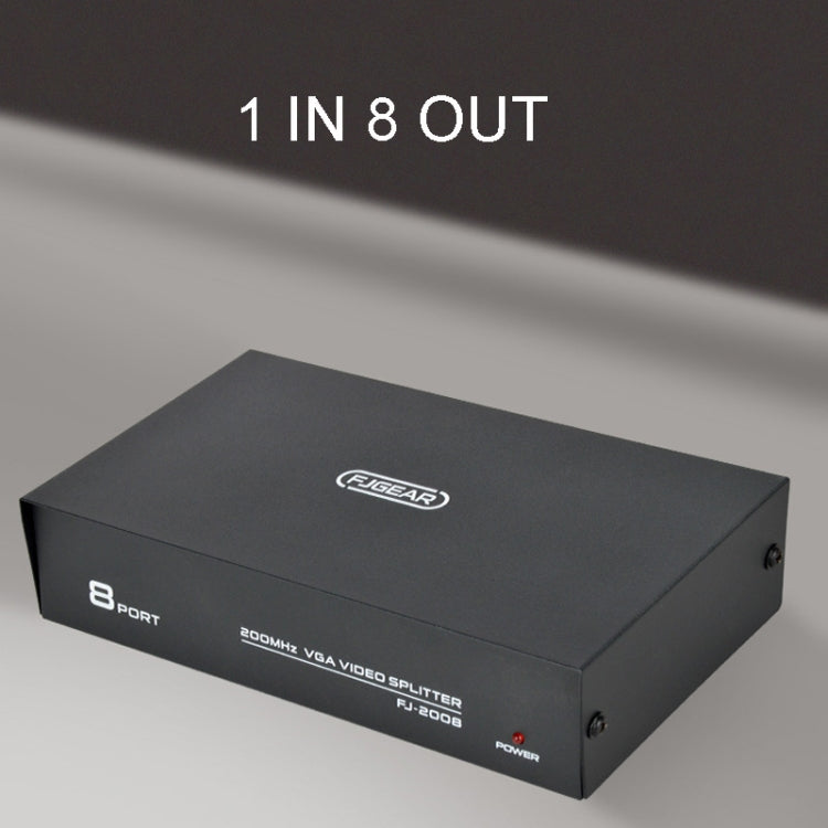 FJGEAR FJ-2008 VGA Splitter 1 In 8 Out Computer Vedio Output Splitter, EU Plug - HoMEdemic™ 
