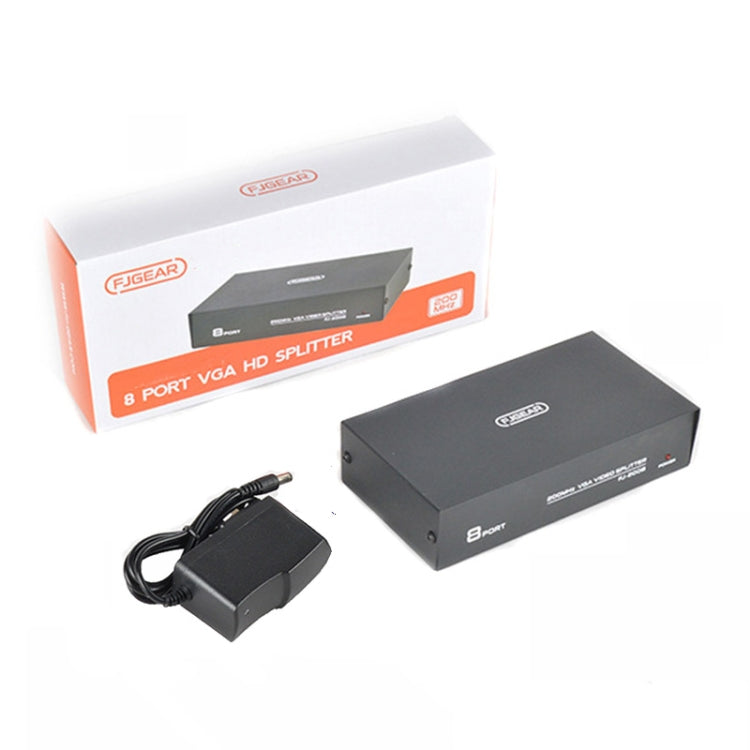 FJGEAR FJ-2008 VGA Splitter 1 In 8 Out Computer Vedio Output Splitter, EU Plug - HoMEdemic™ 