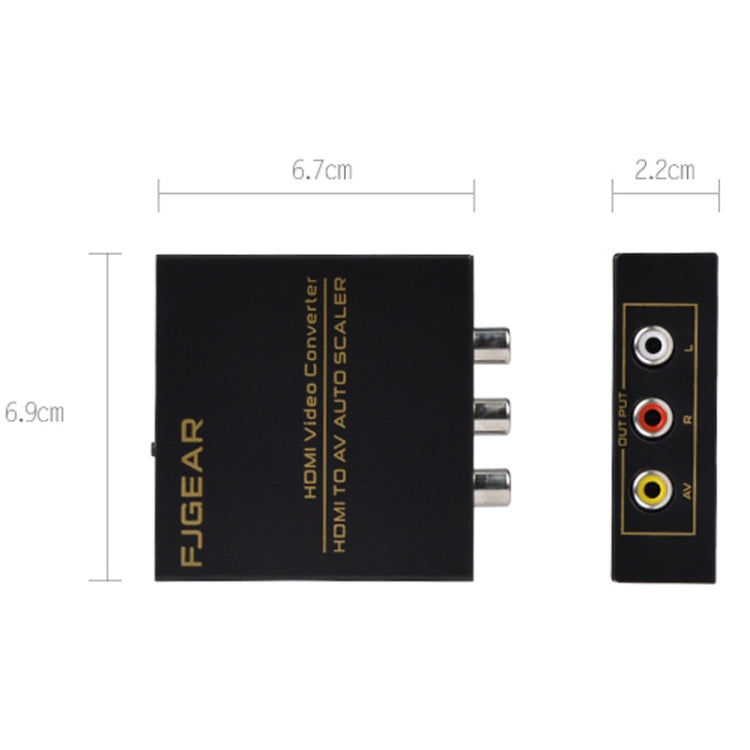 FJGEAR FJ-HA1308 HDMI To AV Converter Support NTSC PAL With Auto Screen Scaling - HoMEdemic™ 