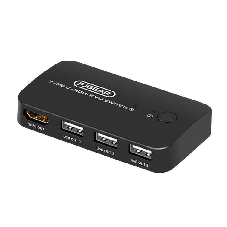 FJGEAR FJ-TYH201 Type-C / HDMI KVM Switch With Desktop Controller - HoMEdemic™ 