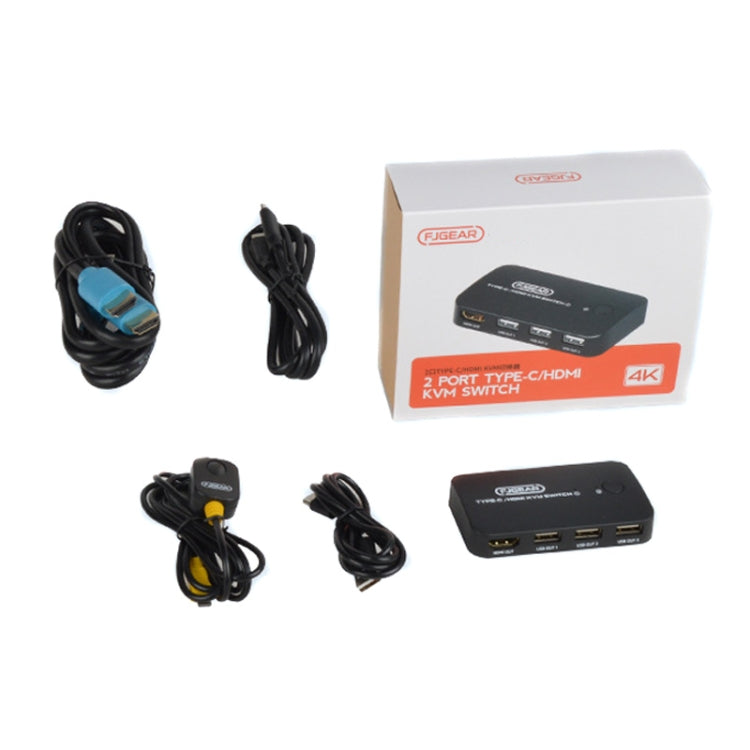 FJGEAR FJ-TYH201 Type-C / HDMI KVM Switch With Desktop Controller - HoMEdemic™ 
