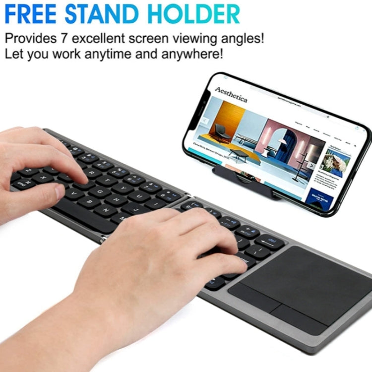 FK328T Cell Phone Tablet Laptop Wireless Bluetooth Keyboard Portable 3-Folded Keyboard - HoMEdemic™ 