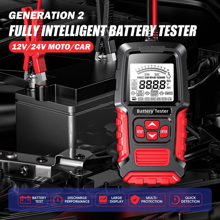 FOXSUR Automobile Motorcycle Battery Voltage Capacity Tester - HoMEdemic™ 