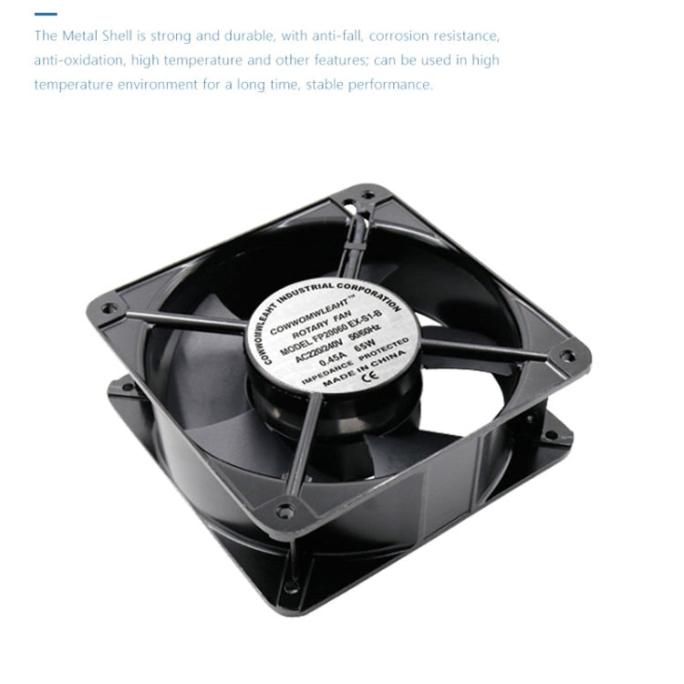 FP20060 220V 20cm Chassis Cabinet Metal Case Low Noise Cooling Fan - HoMEdemic™ 