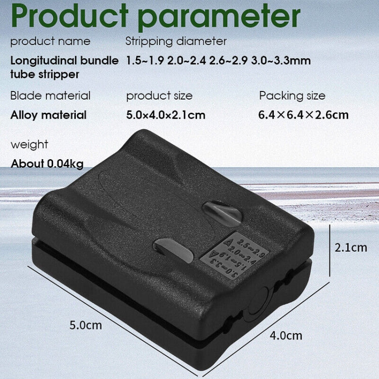 FTTH Fiber Optical Stripper Loose Tube Longitudinal Cable Stripper 1.5-3.3MM - HoMEdemic™ 