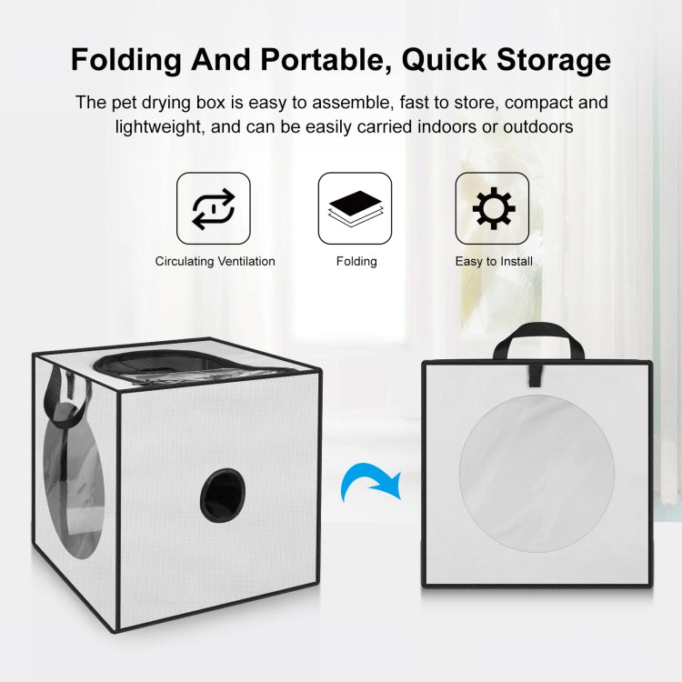 FUNADD Pet Bath Drying Box Portable Folding Dryer Cage, Suitable for Pets up to 5kg(Grey) - HoMEdemic™ 