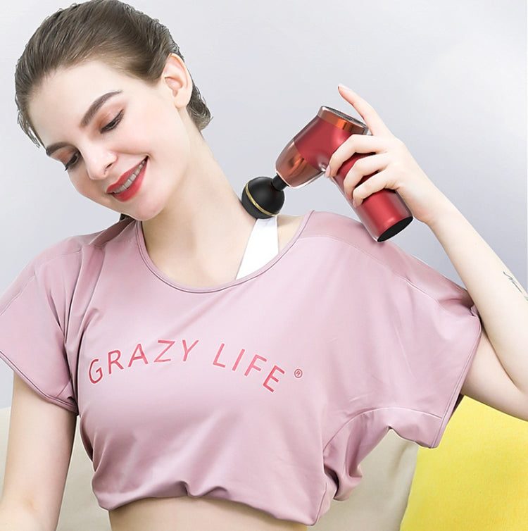 Fascia Gun Pocket Electric Shock Gun  Muscle Massage Gun, Specification: LCD 20-speed (Gray) - HoMEdemic™ 