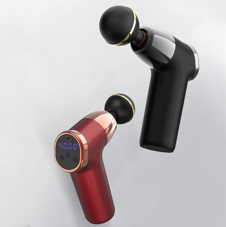 Fascia Gun Pocket Electric Shock Gun  Muscle Massage Gun, Specification: LCD Screen 20-speed (Black) - HoMEdemic™ 