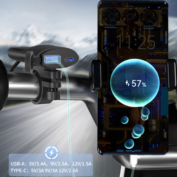 Fast Charging Dual-USB QC3.0 Motorcycle Cell Phone Charger - HoMEdemic™ 