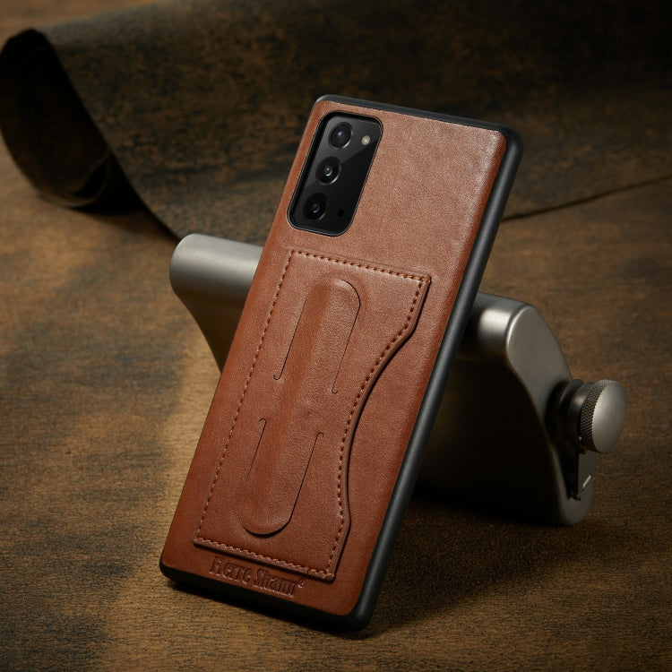 Fierre Shann Full Coverage Protective Leather Case with Holder & Card Slot, For Galaxy Note20 Ultra - HoMEdemic™ 