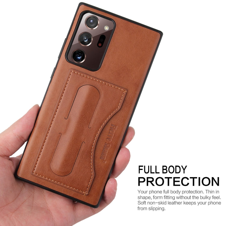 Fierre Shann Full Coverage Protective Leather Case with Holder & Card Slot, For Galaxy Note20 Ultra - HoMEdemic™ 