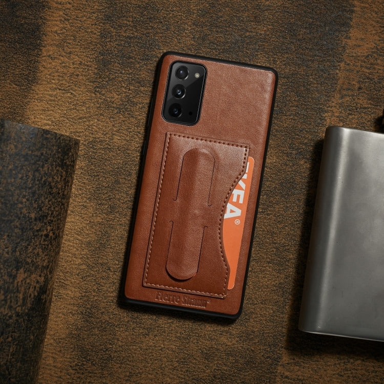 Fierre Shann Full Coverage Protective Leather Case with Holder & Card Slot, For Galaxy Note20 Ultra - HoMEdemic™ 