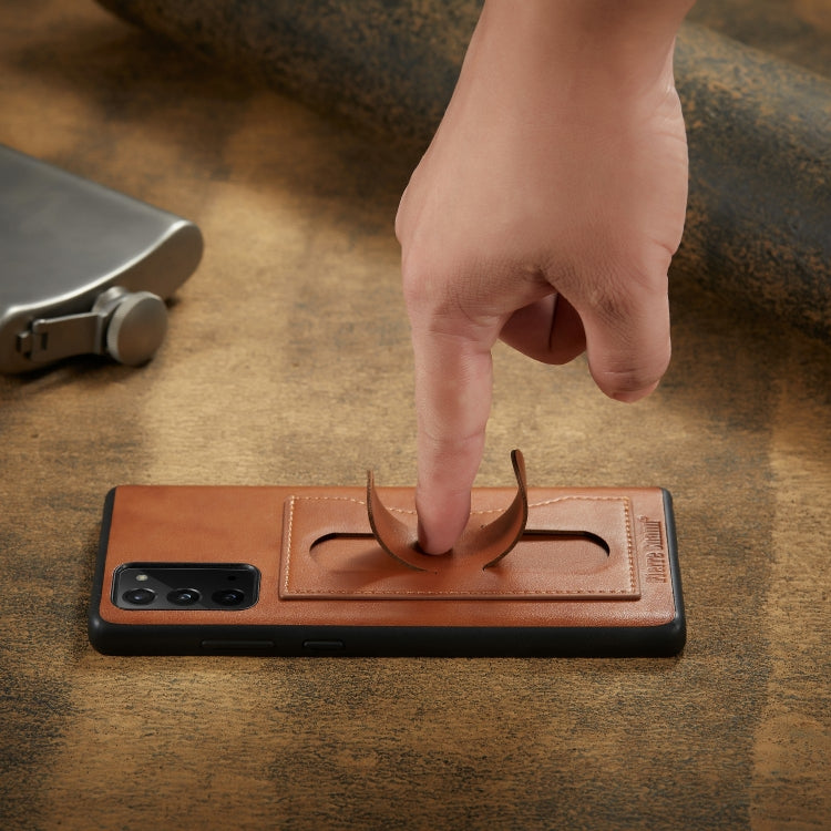 Fierre Shann Full Coverage Protective Leather Case with Holder & Card Slot, For Galaxy Note20 Ultra - HoMEdemic™ 