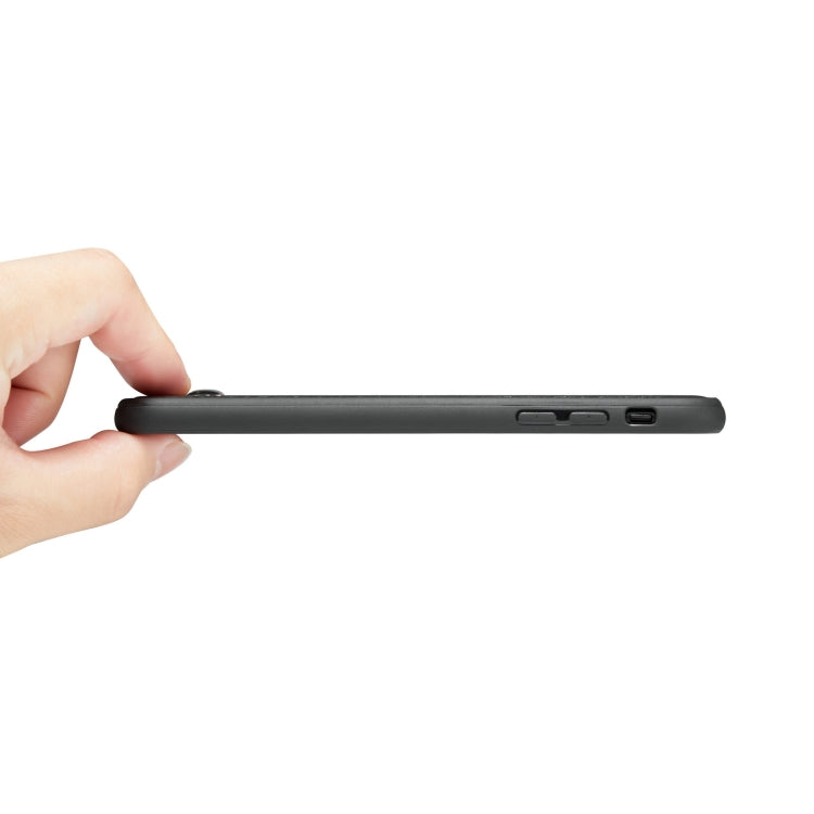 Fierre Shann Leather Texture Phone Back Cover Case For iPhone 8 Plus / 7 Plus(Ox Tendon Black) - HoMEdemic™ 