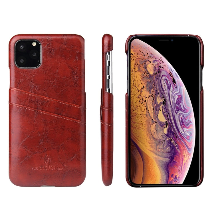 Fierre Shann Retro Oil Wax Texture PU Leather Case with Card Slots, For iPhone 11 Pro, For iPhone 11, For iPhone 11 Pro Max, for iPhone 11 Pro, for iPhone 11, for iPhone 11 Pro Max - HoMEdemic™ 