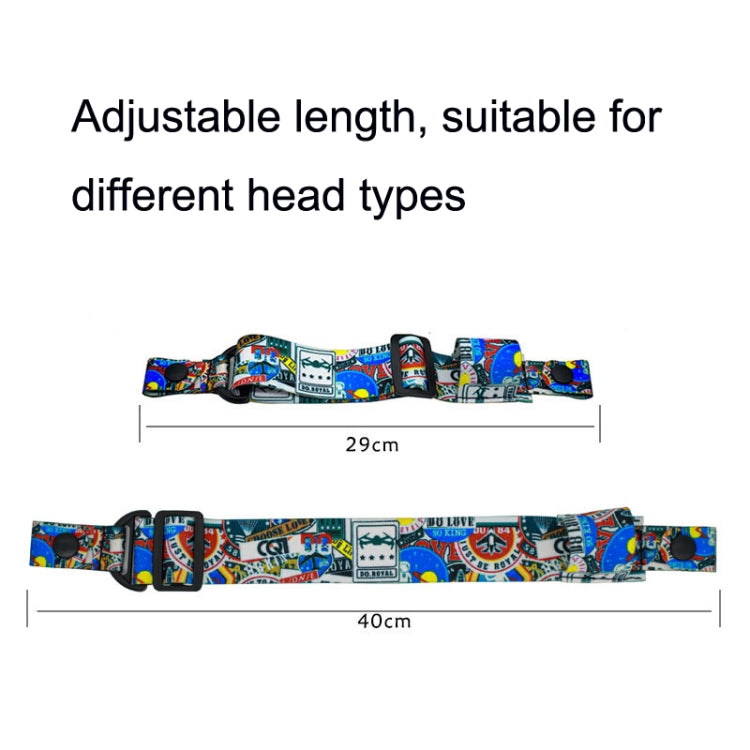 Flight Video Glasses Graffiti Color Headband Fixed Strap For DJI FPV Goggles V2 Strap + Power Line + Pad - HoMEdemic™ 