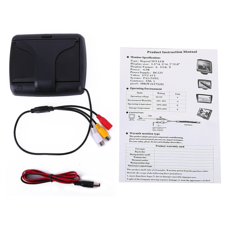 Foldable 4.3 inch Digital TFT LCD Car High Definition Monitor, Support Reverse Automatic Screen Function, Foldable 4.3 inch - HoMEdemic™ 