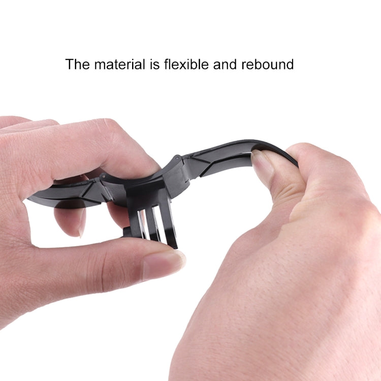Foldable Bending Action Camera Phone Helmet Mount Kit with J-Hook Buckle & Rotation Phone Clamp & Adapter (Black) - HoMEdemic™ 