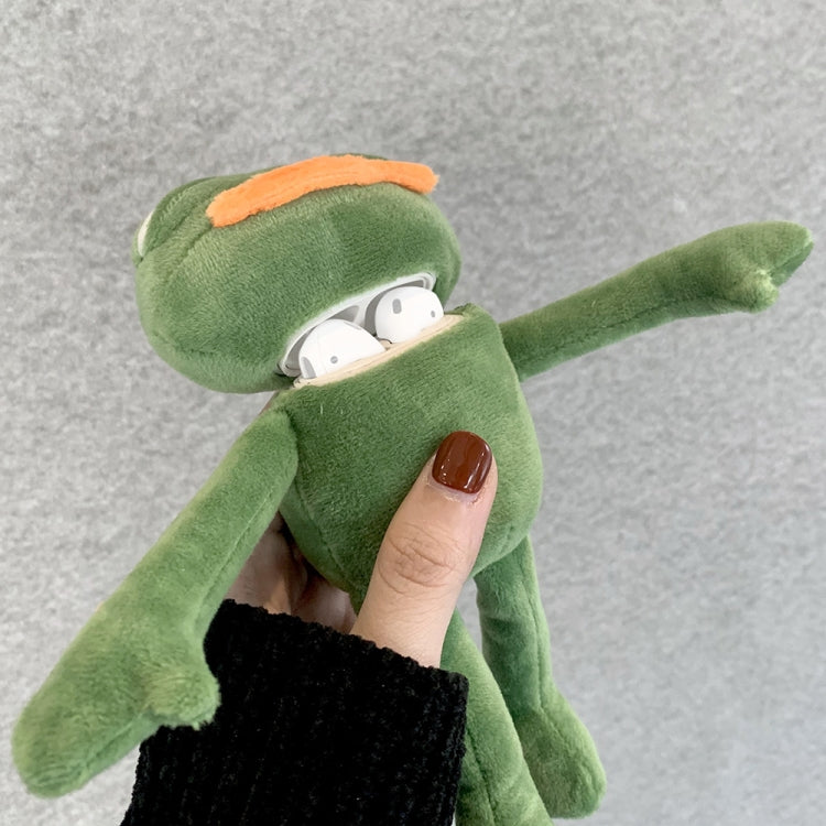 For AirPods 1 / 2 Plush Sad Frog Shape Earphone Protective Case with Hook - HoMEdemic™ 